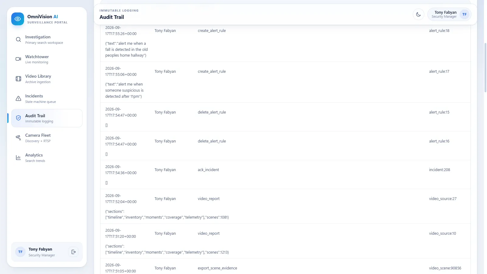 Audit trail
